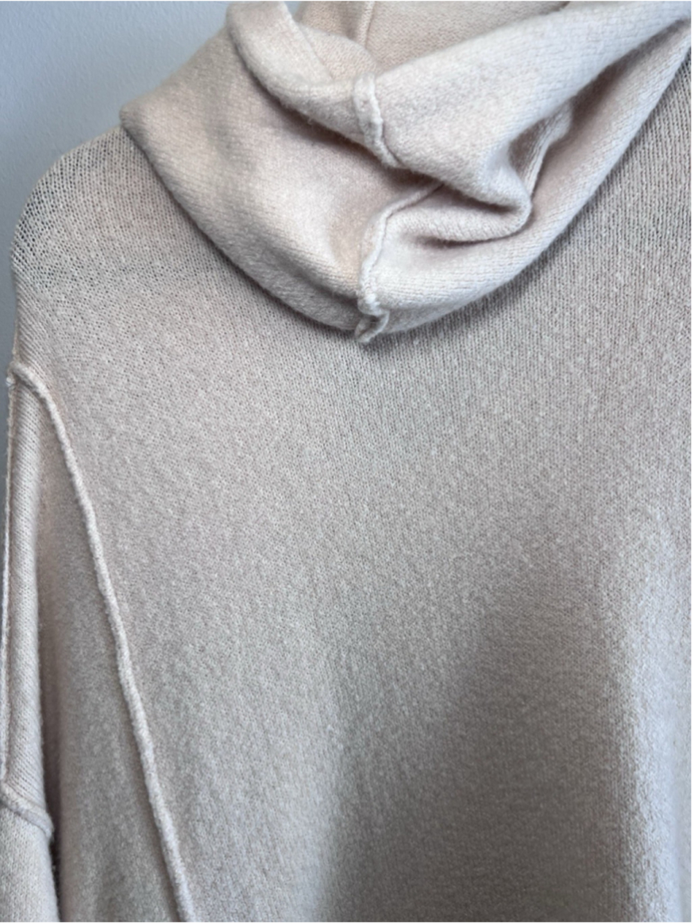 Free People All I Need Cozy Hooded Duster Lagenlook Boho Oversized Cream OS - Picture 8 of 15